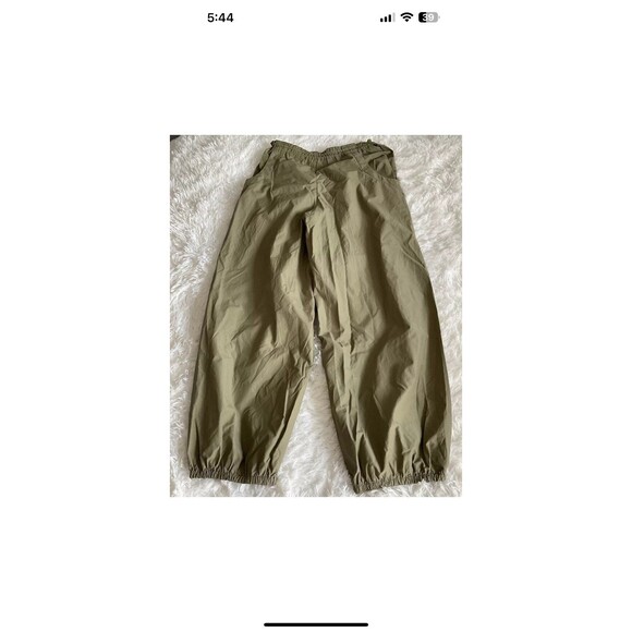 By Anthropologie Womans Packable Sporty Parachute Pants Size S Green Boho Hippie - Picture 4 of 11